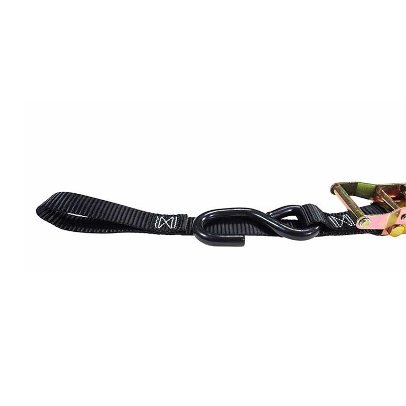 1'' X 7' Mini Motorcycle Ratchet Strap With S Hooks
