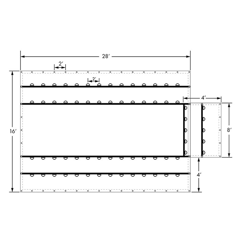 Vysoce výkonný krycí materiál konkrétně Heavy Duty Lumber Black Tarp