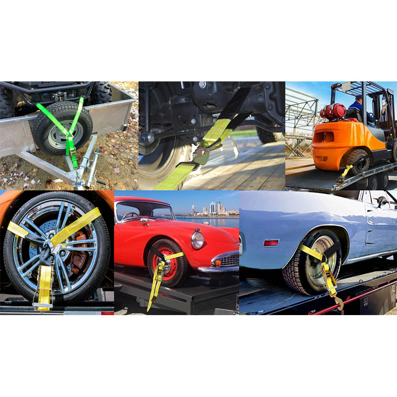 Tažné pásy na nápravu auta Ratchet Tie Downs
